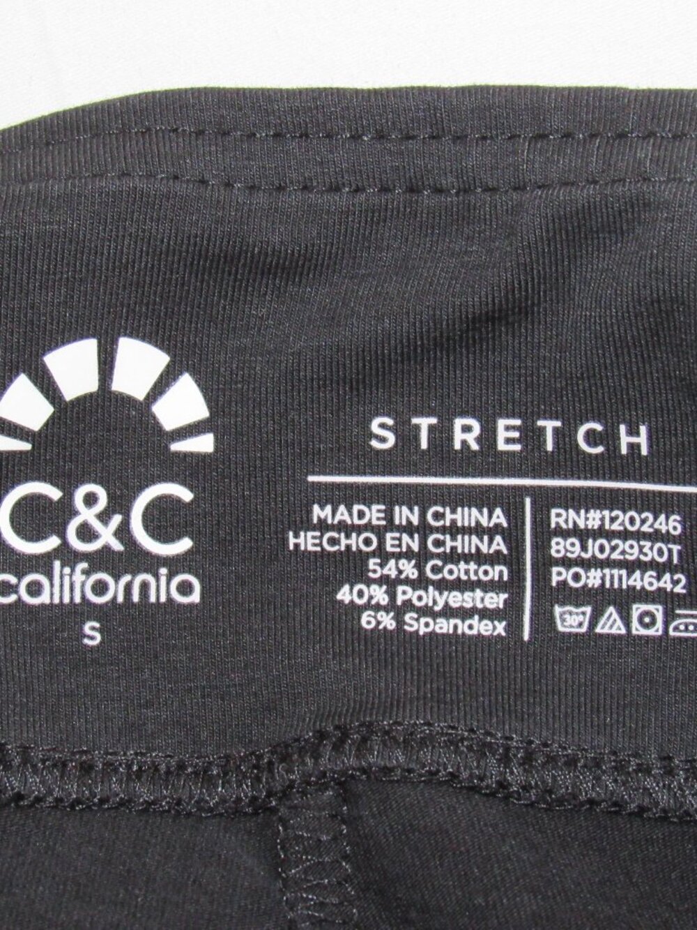 C & C California Black Stretch Bike Shorts 9" Women's S Small - Picture 8 of 8